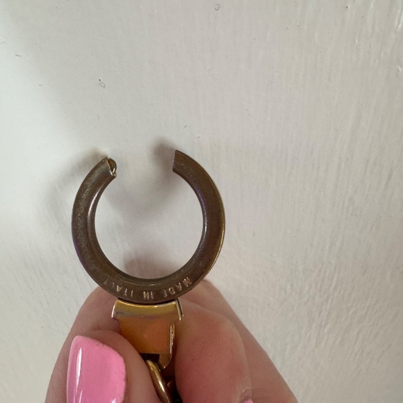 Louis Vuitton Black & Gold Enamel Key Chain/Bag Charm - Picture 5 of 12